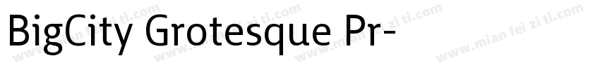 BigCity Grotesque Pr字体转换
